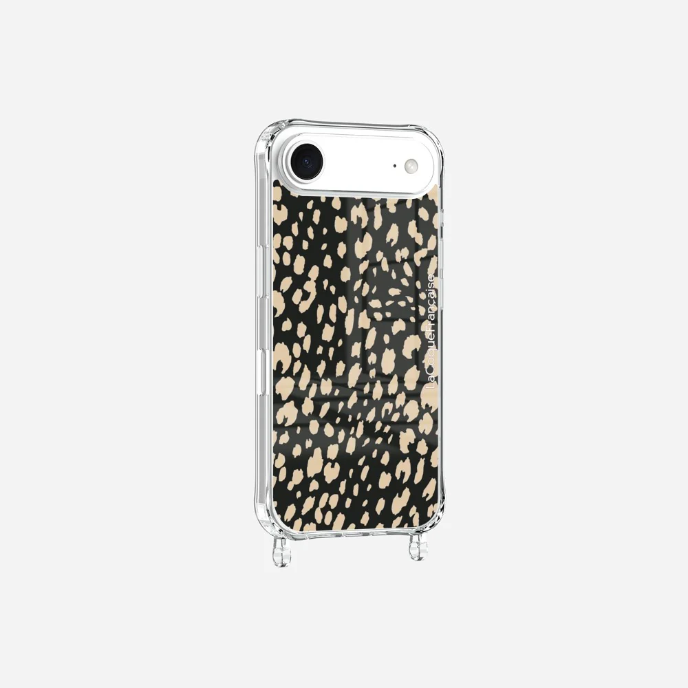 Coque Anneaux Imprimee Leopard Noir Et Beige - Image 31