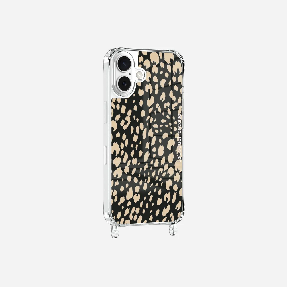 Coque Anneaux Imprimee Leopard Noir Et Beige - Image 32