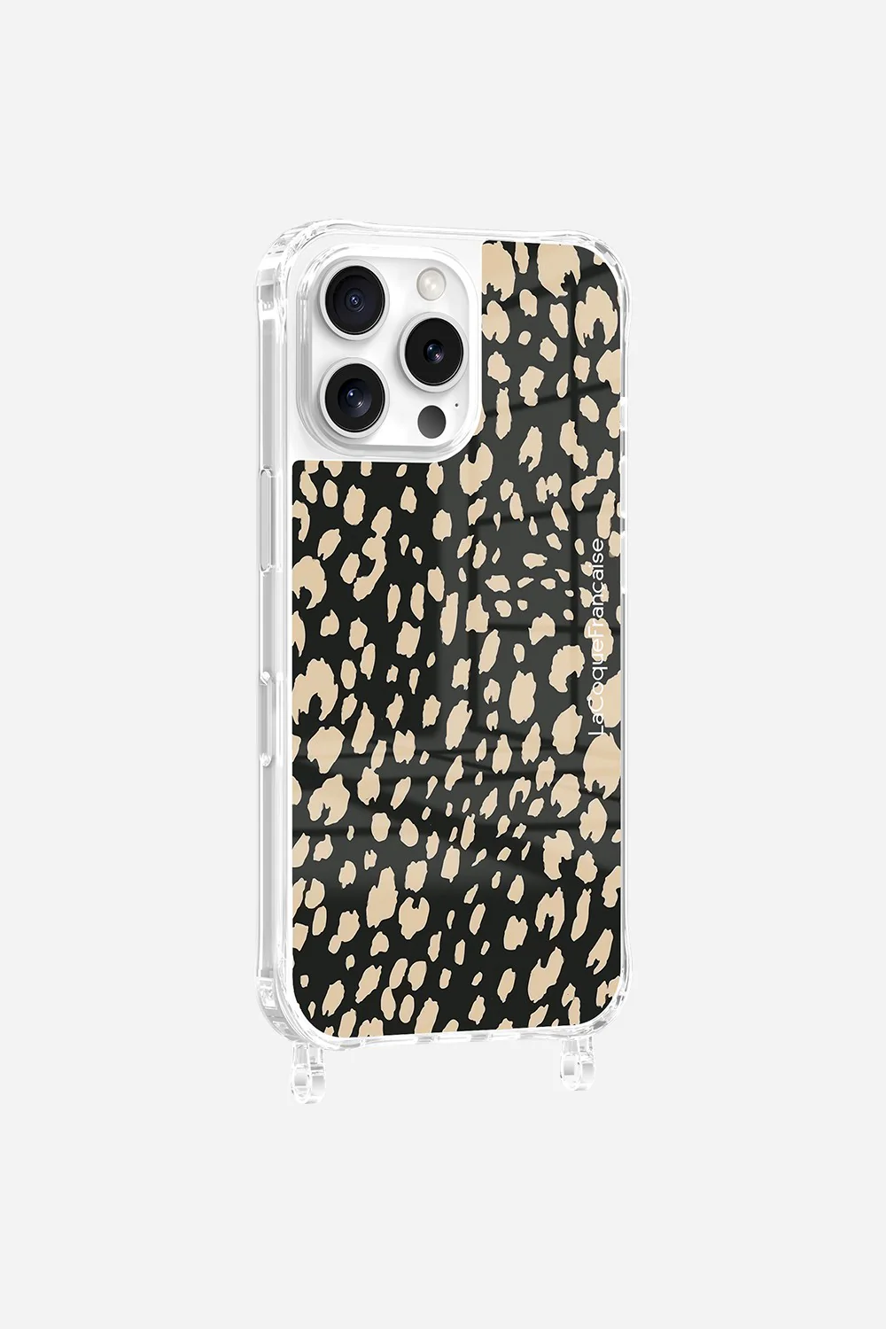 Coque Anneaux Imprimee Leopard Noir Et Beige - Image 4