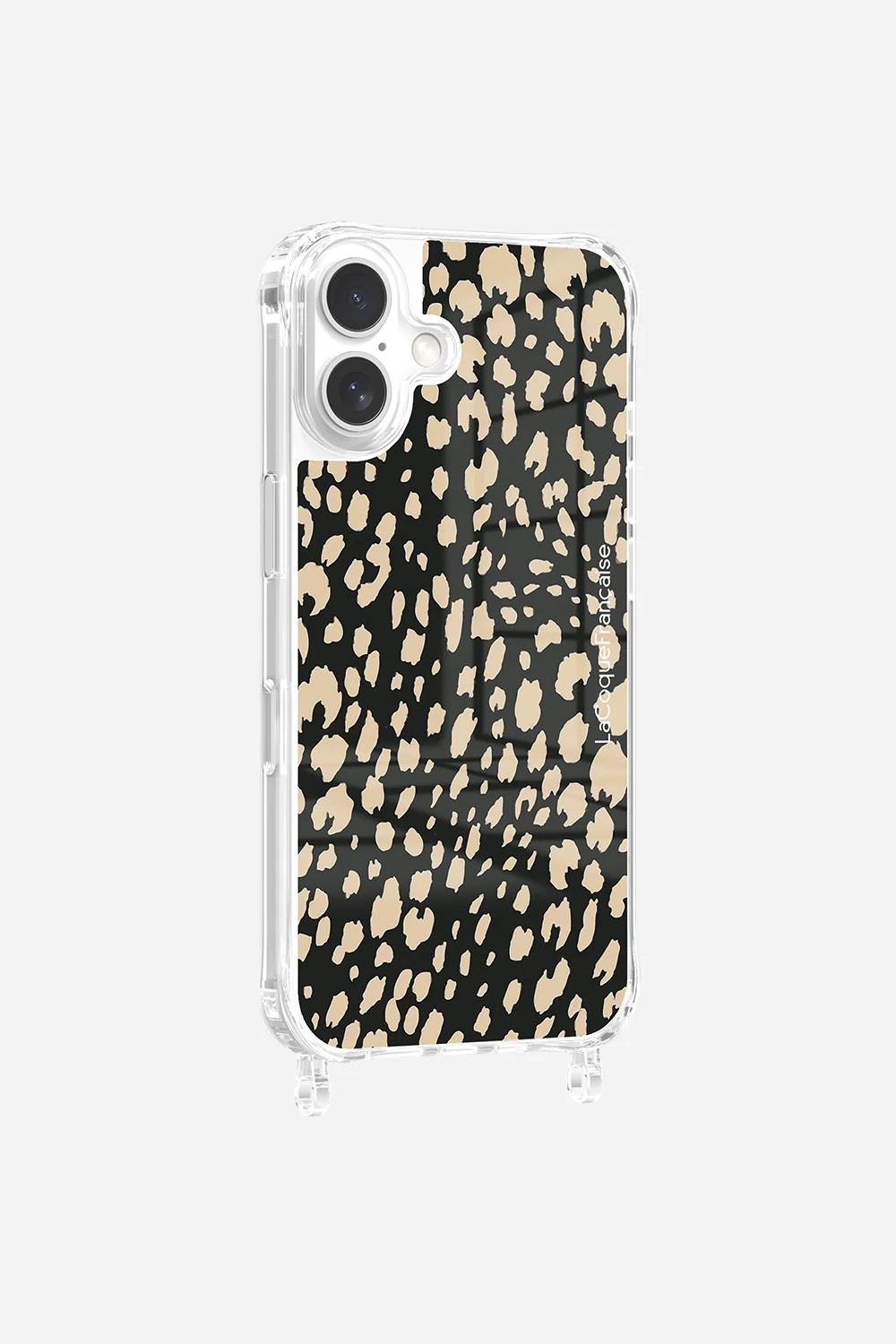 Coque Anneaux Imprimee Leopard Noir Et Beige - Image 5