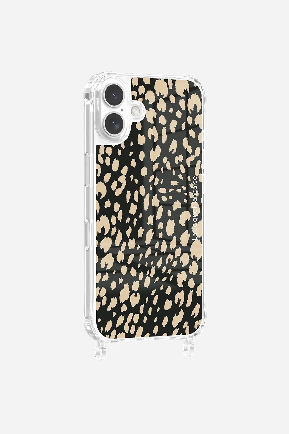 Coque Anneaux Imprimee Leopard Noir Et Beige - Image 6