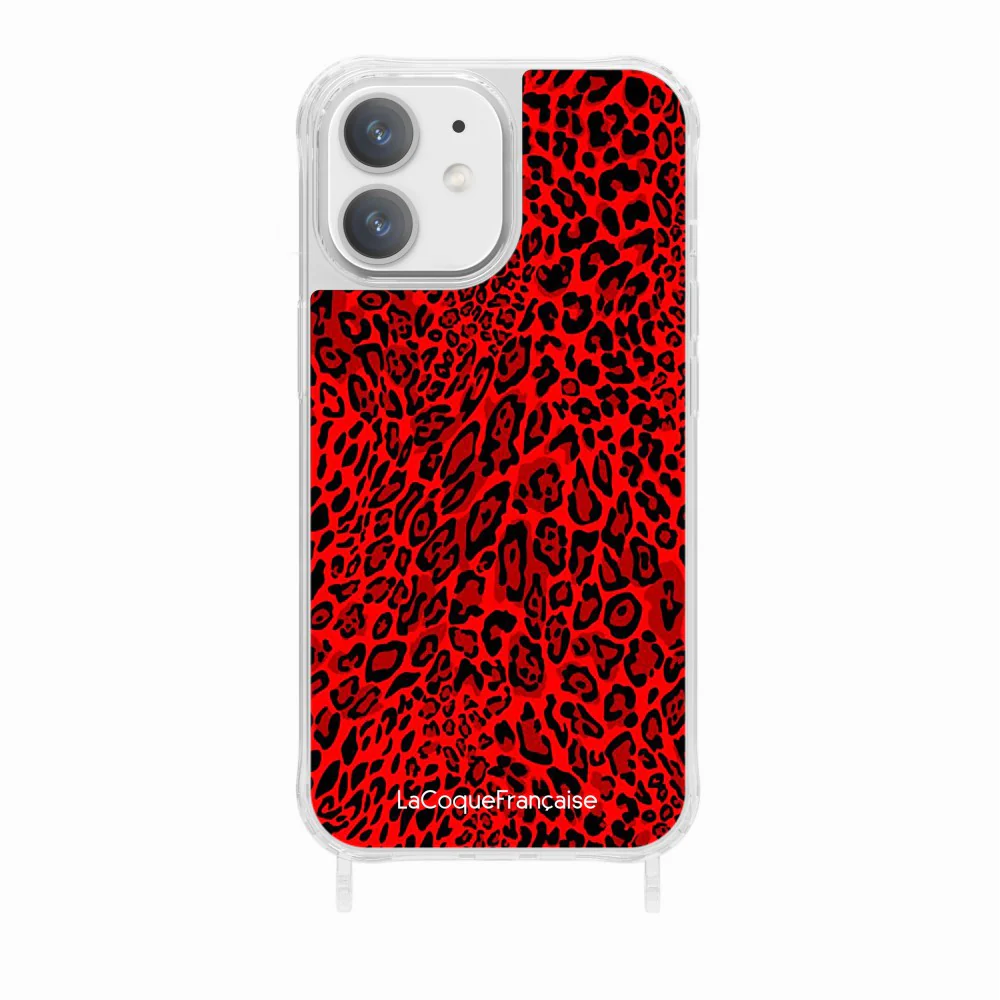 Coque Anneaux Imprimee Leopard Rouge - Image 20