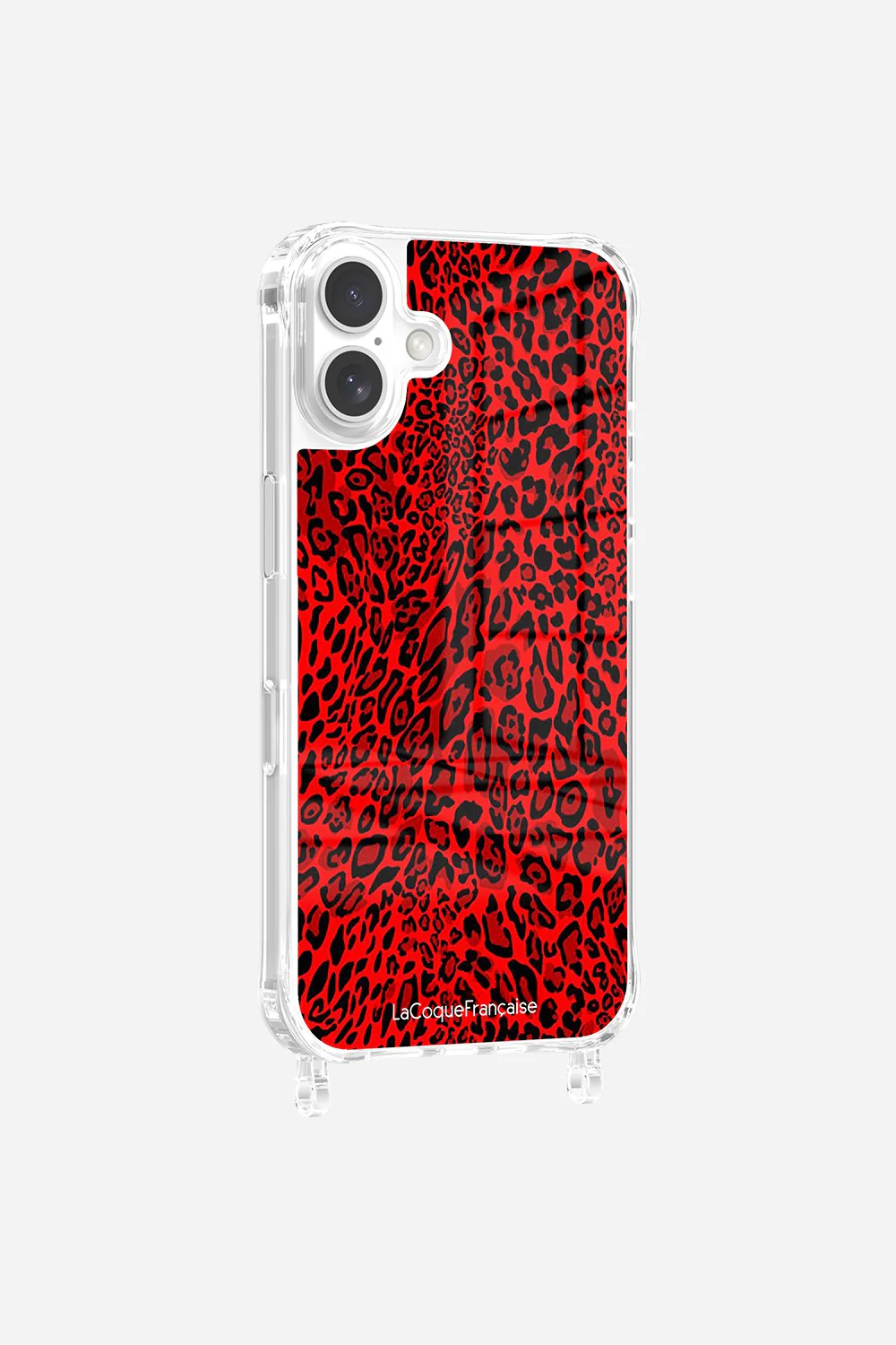 Coque Anneaux Imprimee Leopard Rouge - Image 5