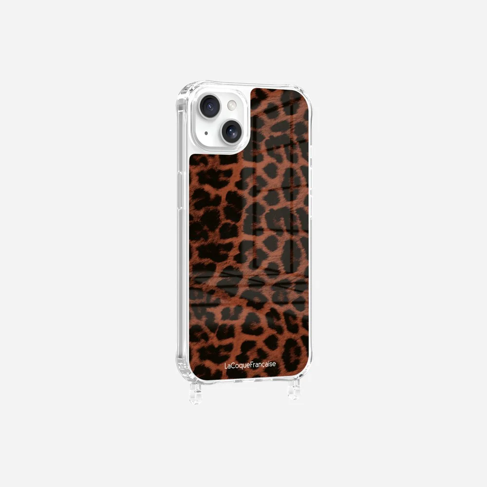 Coque Anneaux Imprimee Leopard Terracotta Et Noir - Image 13