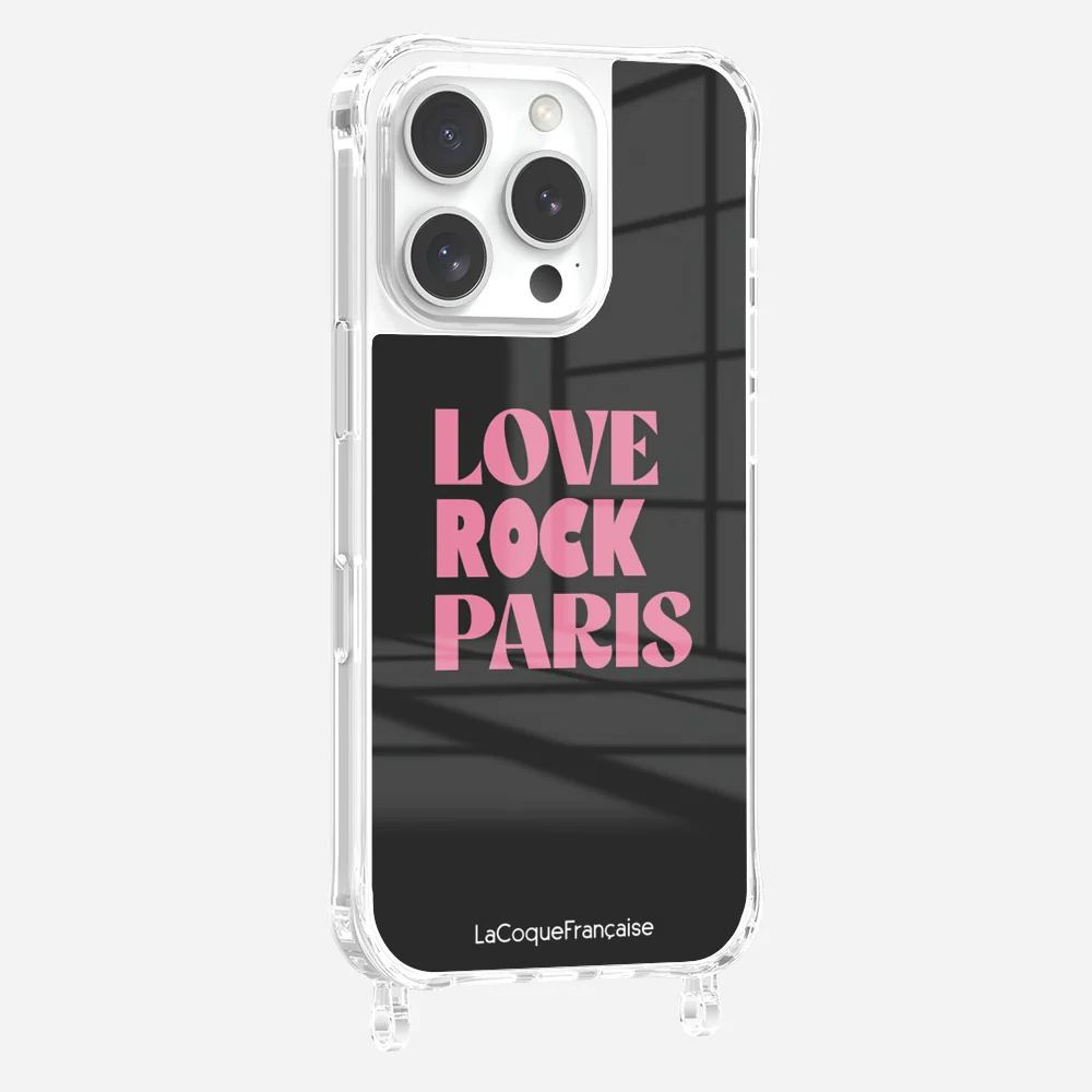 Coque Anneaux Imprimee Love Paris Rock Rose