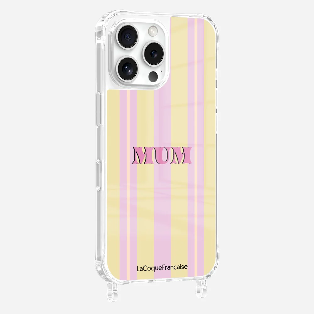 Coque Anneaux Imprimee Mum - Rose Et Jaune - Image 3