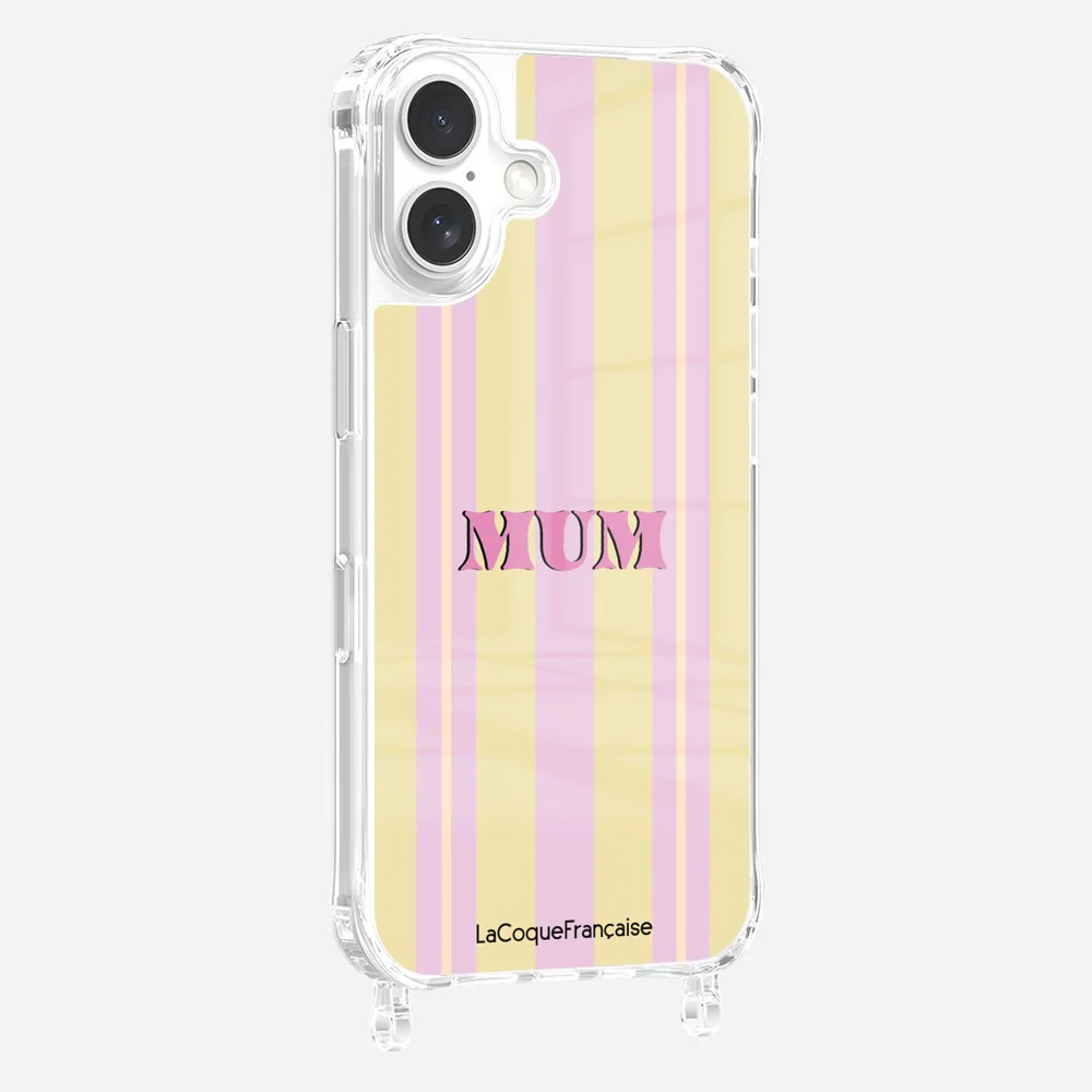 Coque Anneaux Imprimee Mum - Rose Et Jaune - Image 4