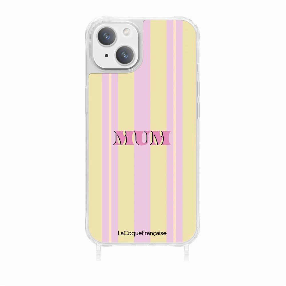 Coque Anneaux Imprimee Mum - Rose Et Jaune - Image 9