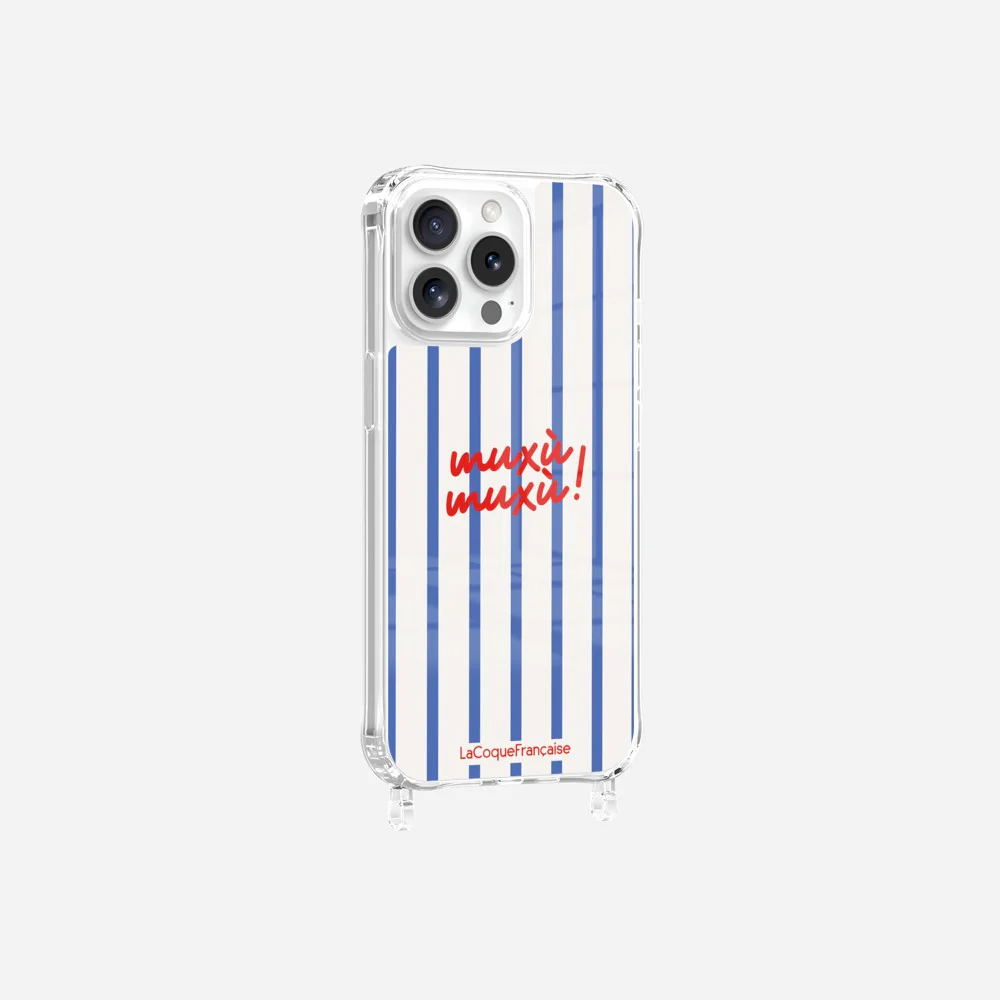 Coque Anneaux Imprimee Muxu Muxu Rayure Bleu - Image 15