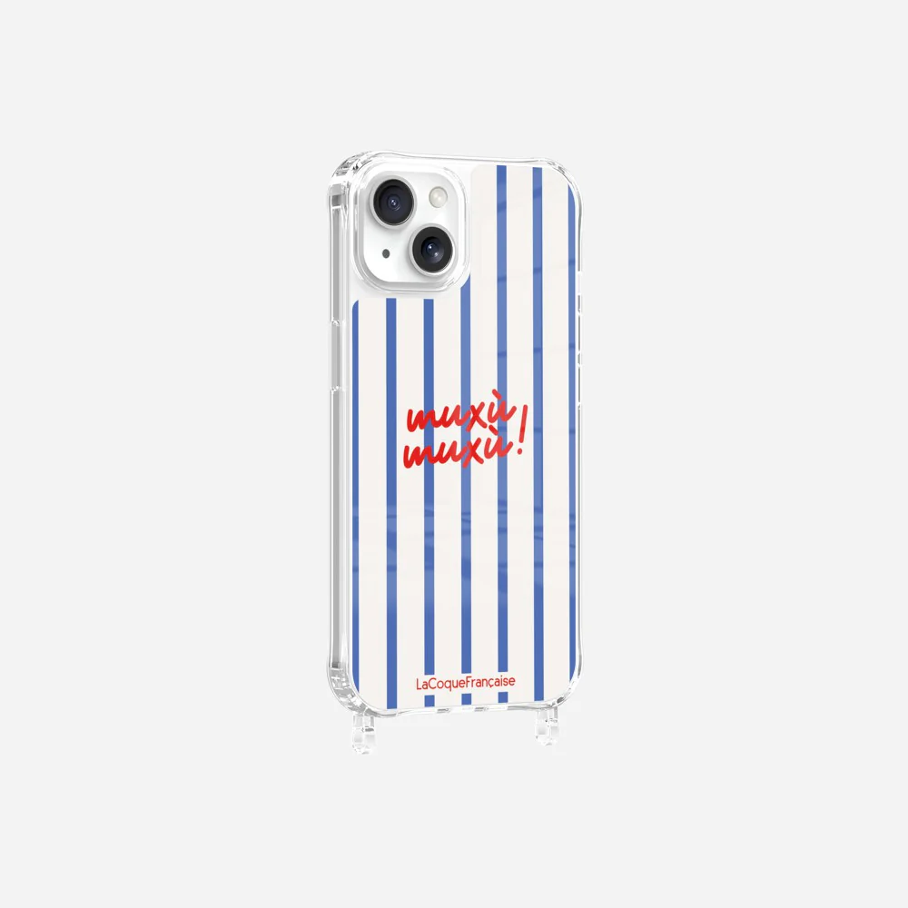 Coque Anneaux Imprimee Muxu Muxu Rayure Bleu - Image 20