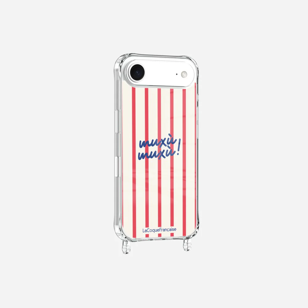 Coque Anneaux Imprimee Muxu Muxu Rayure Rouge - Image 2