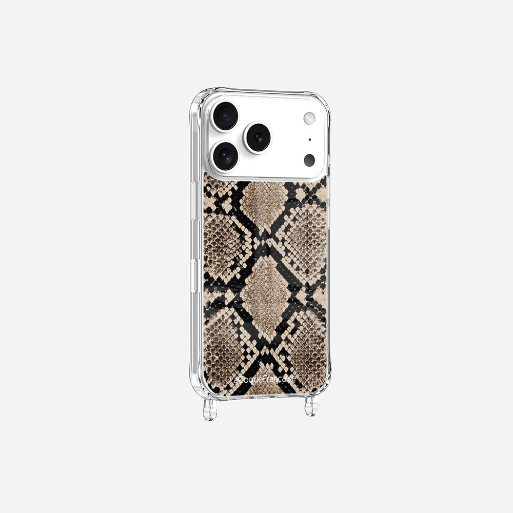 Coque Anneaux Imprimee Python Beige - Image 4