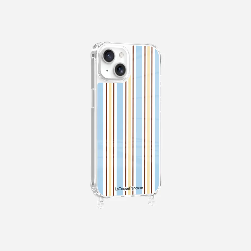Coque Anneaux Imprimee Rayure Bleue - Image 16
