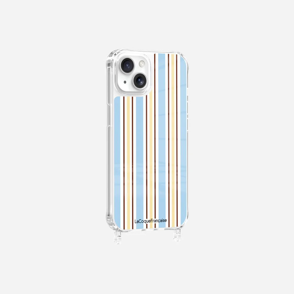 Coque Anneaux Imprimee Rayure Bleue - Image 20