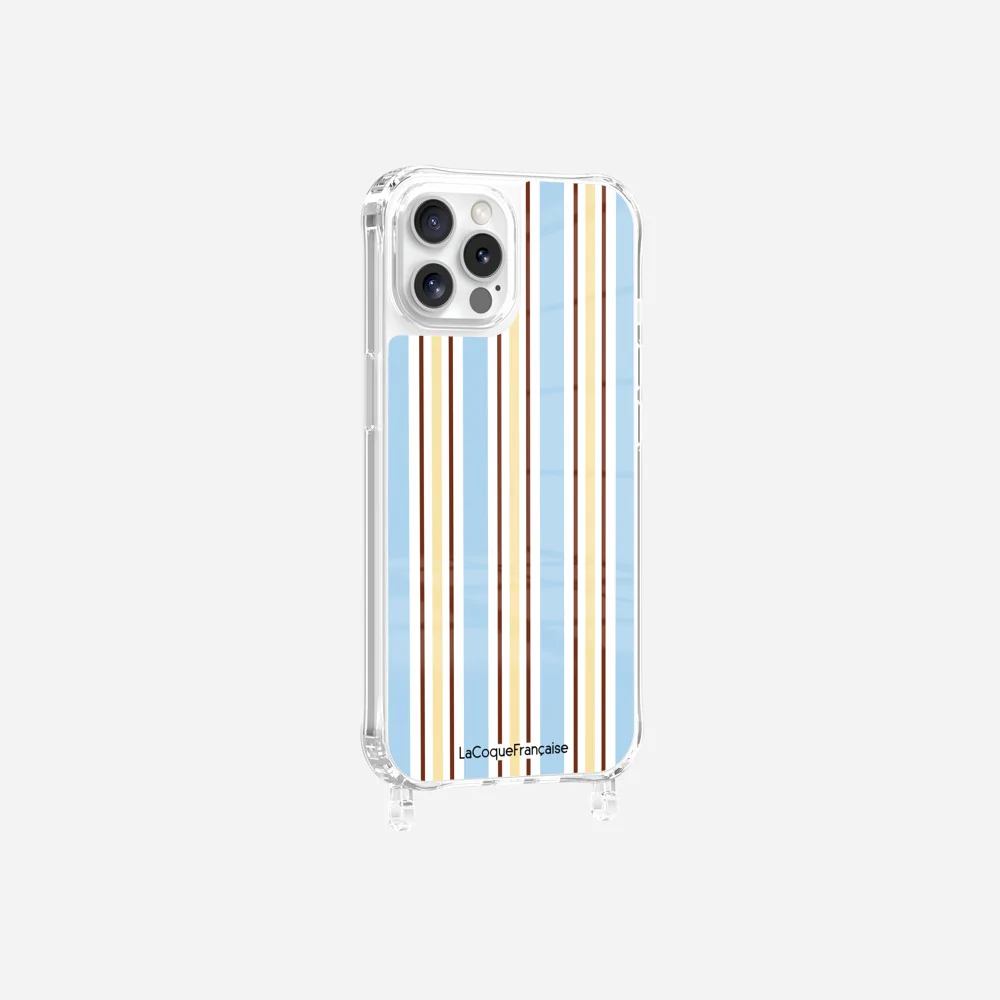 Coque Anneaux Imprimee Rayure Bleue - Image 21