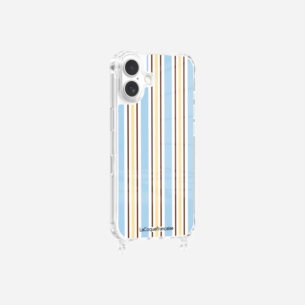 Coque Anneaux Imprimee Rayure Bleue - Image 8