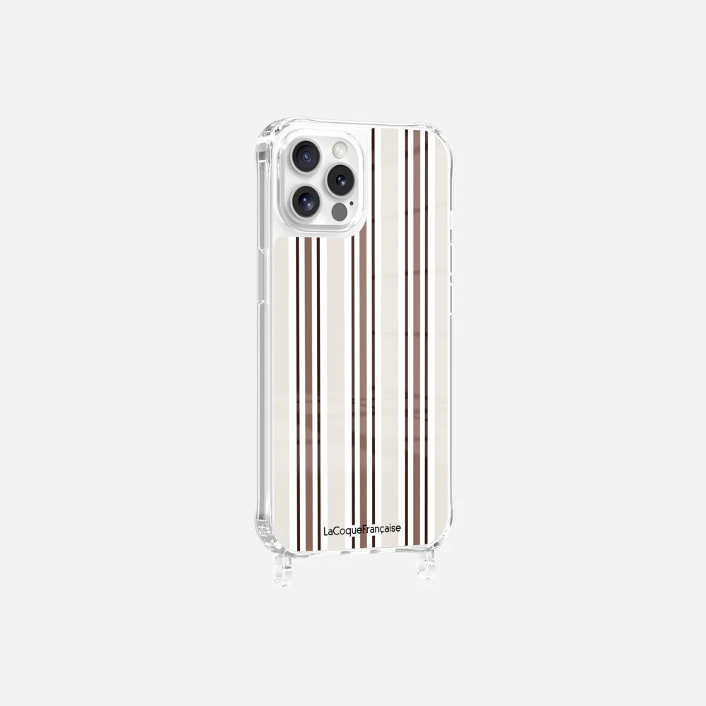 Coque Anneaux Imprimee Rayure Greige - Image 21