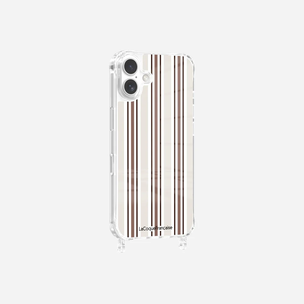 Coque Anneaux Imprimee Rayure Greige - Image 9
