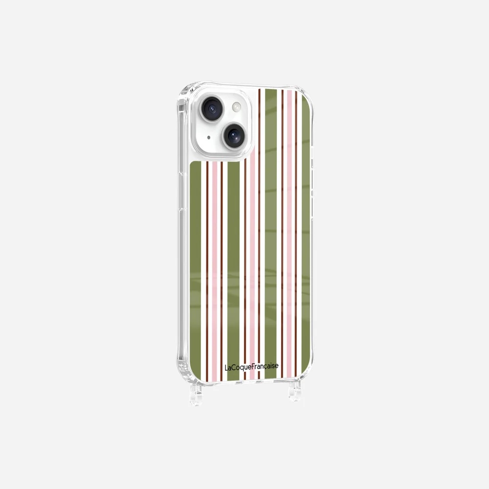 Coque Anneaux Imprimee Rayure Kaki - Image 16