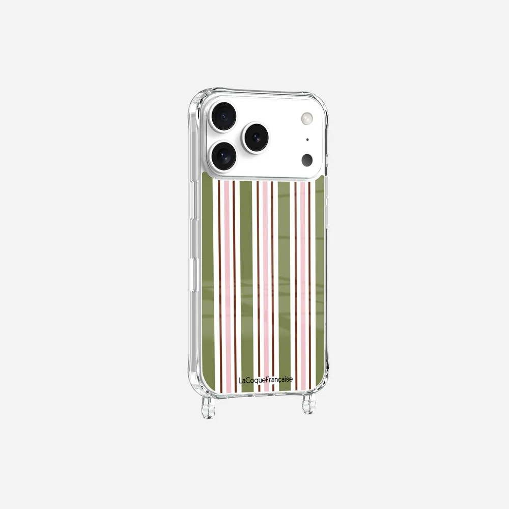 Coque Anneaux Imprimee Rayure Kaki - Image 2