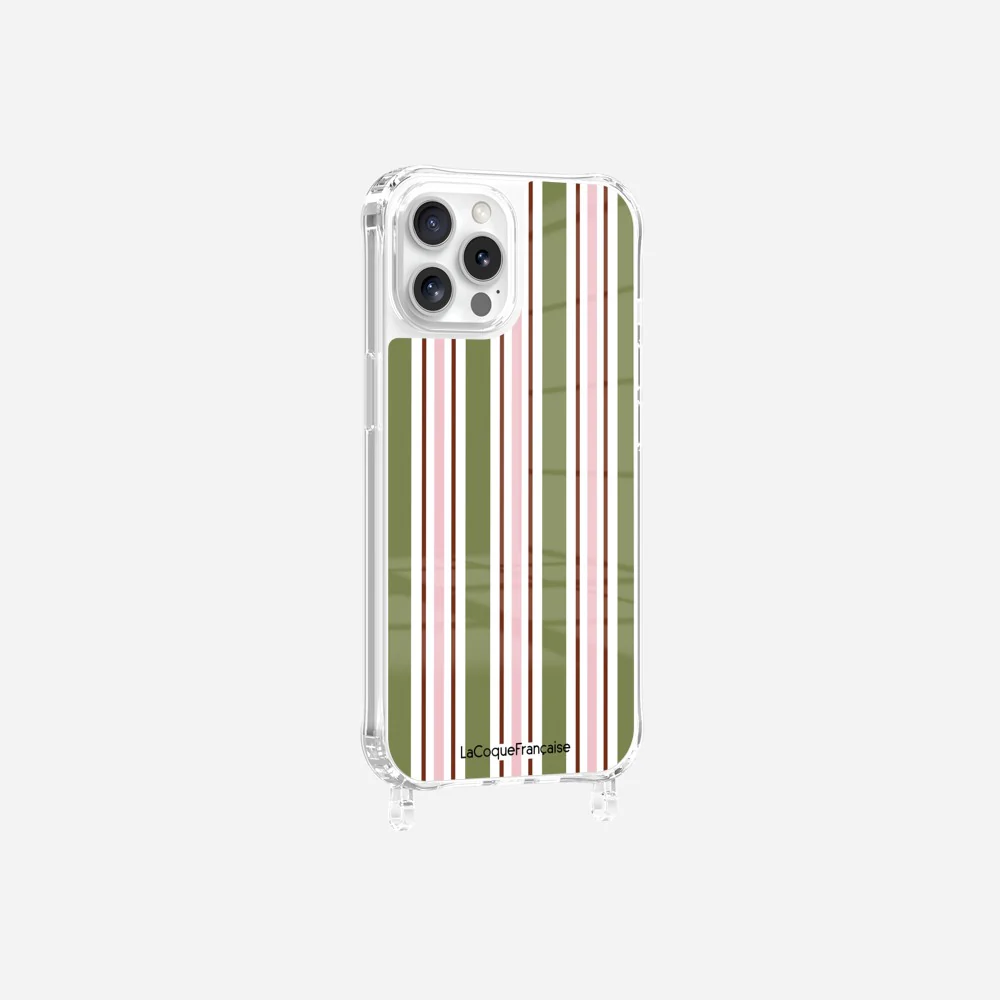 Coque Anneaux Imprimee Rayure Kaki - Image 22