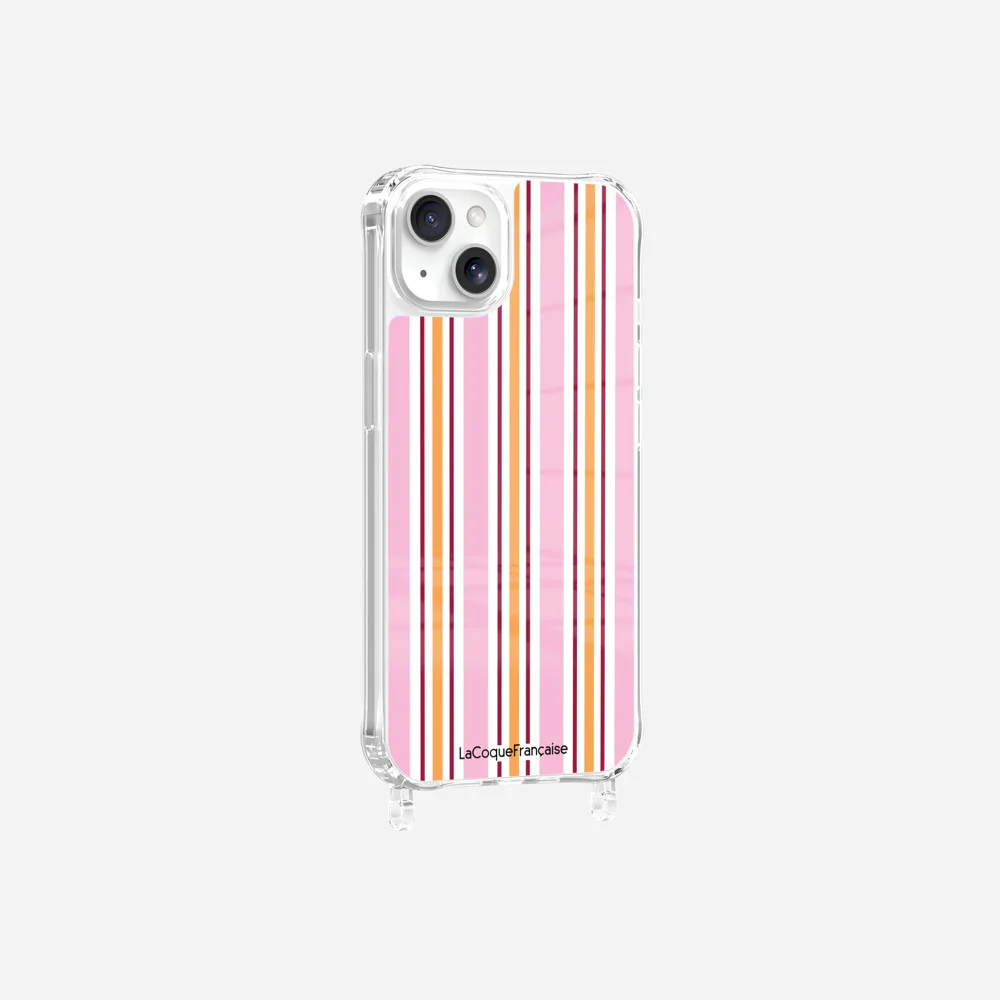 Coque Anneaux Imprimee Rayure Rose - Image 13