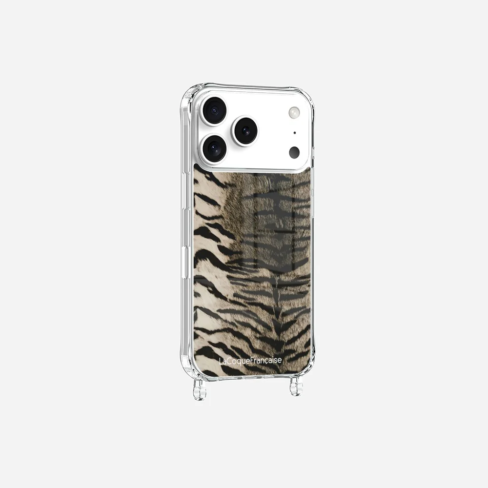 Coque Anneaux Imprimee Zebre Gris - Image 5