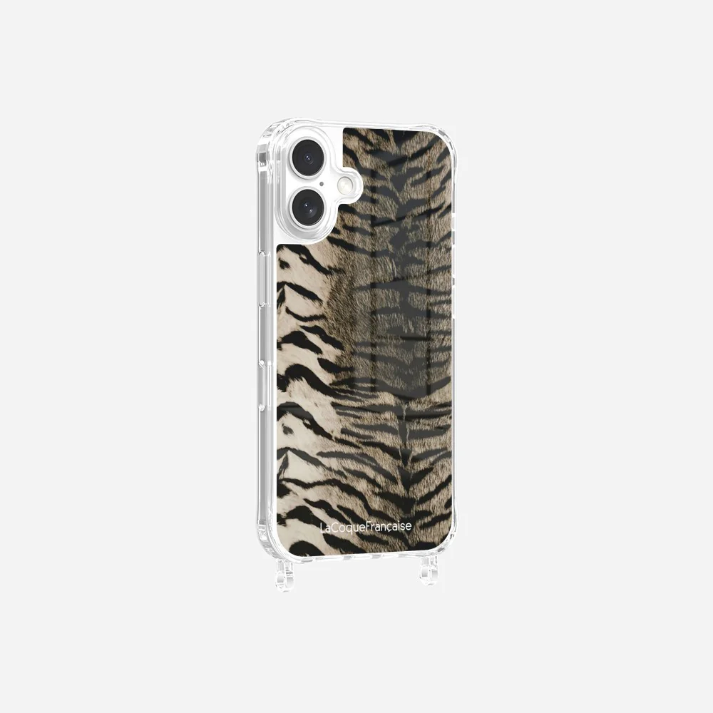 Coque Anneaux Imprimee Zebre Gris - Image 6