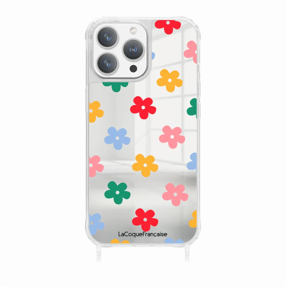 Coque Anneaux Miroir Imprimee Flower - Image 15