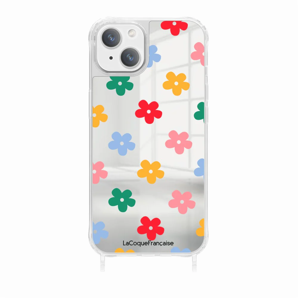 Coque Anneaux Miroir Imprimee Flower - Image 21