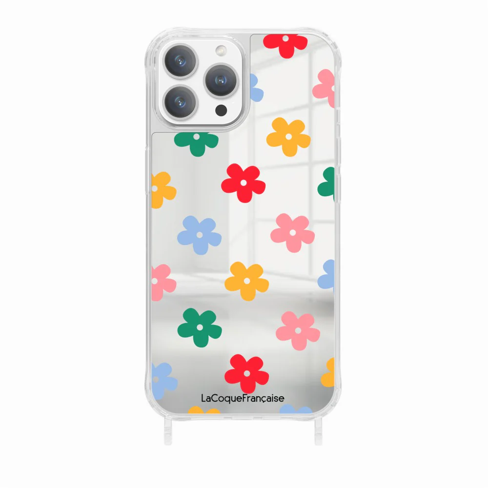 Coque Anneaux Miroir Imprimee Flower - Image 23