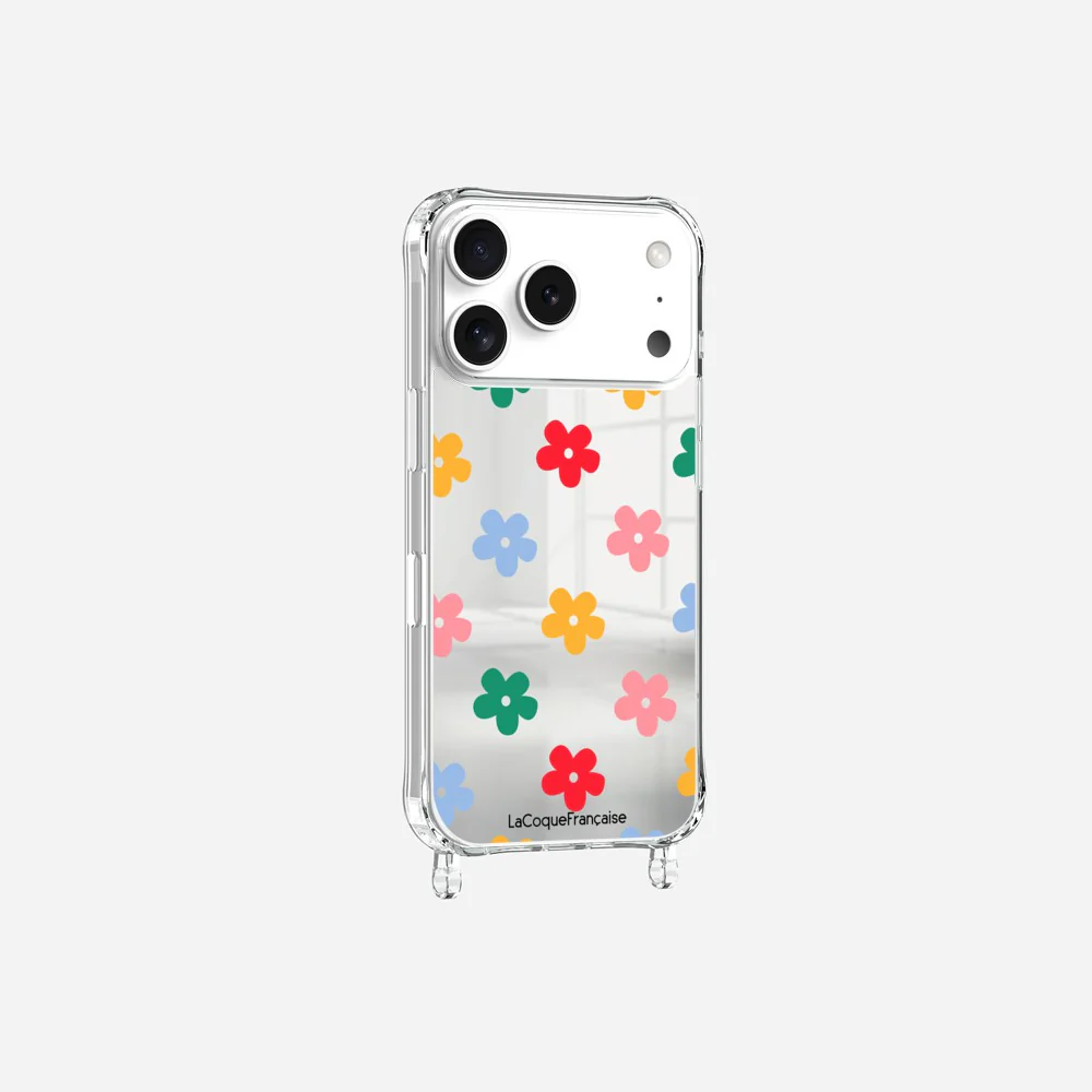 Coque Anneaux Miroir Imprimee Flower - Image 4