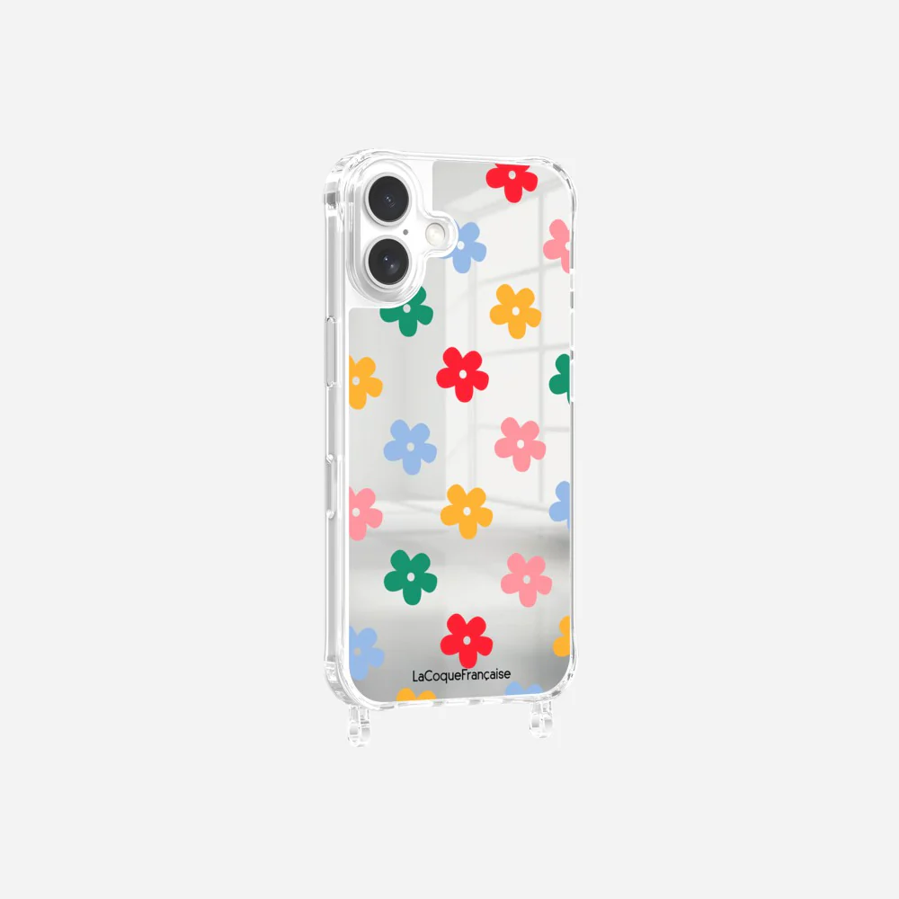 Coque Anneaux Miroir Imprimee Flower - Image 9