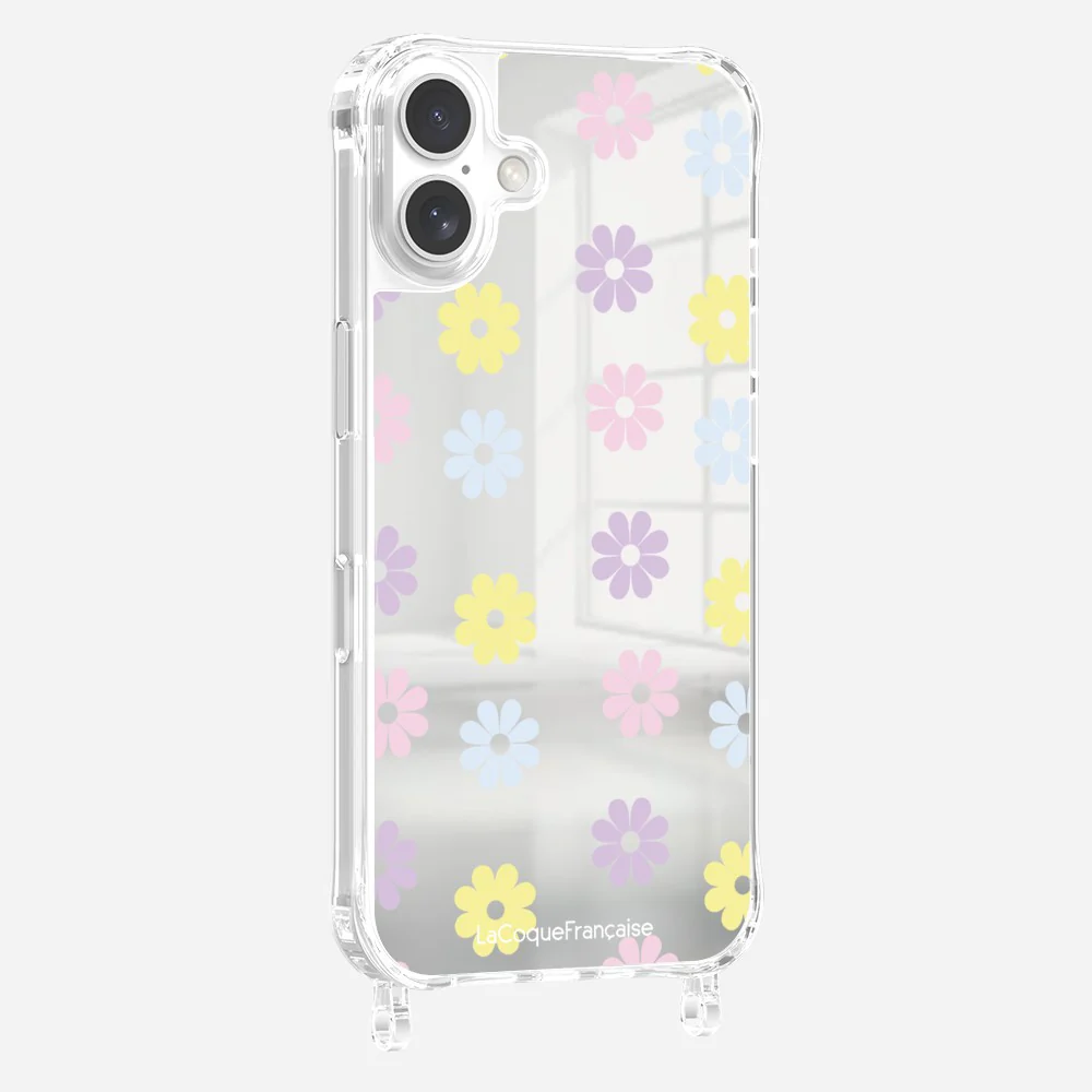 Coque Anneaux Miroir Imprimee Marguerite Pastel - Image 8