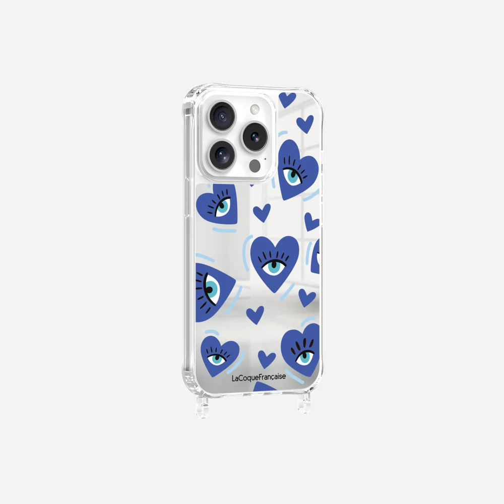 Coque Anneaux Miroir Imprimee Yeux D'amour Bleu - Image 10