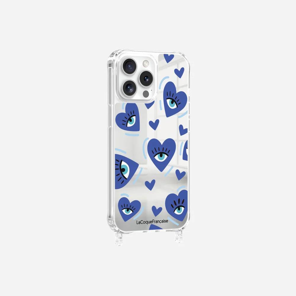 Coque Anneaux Miroir Imprimee Yeux D'amour Bleu - Image 11