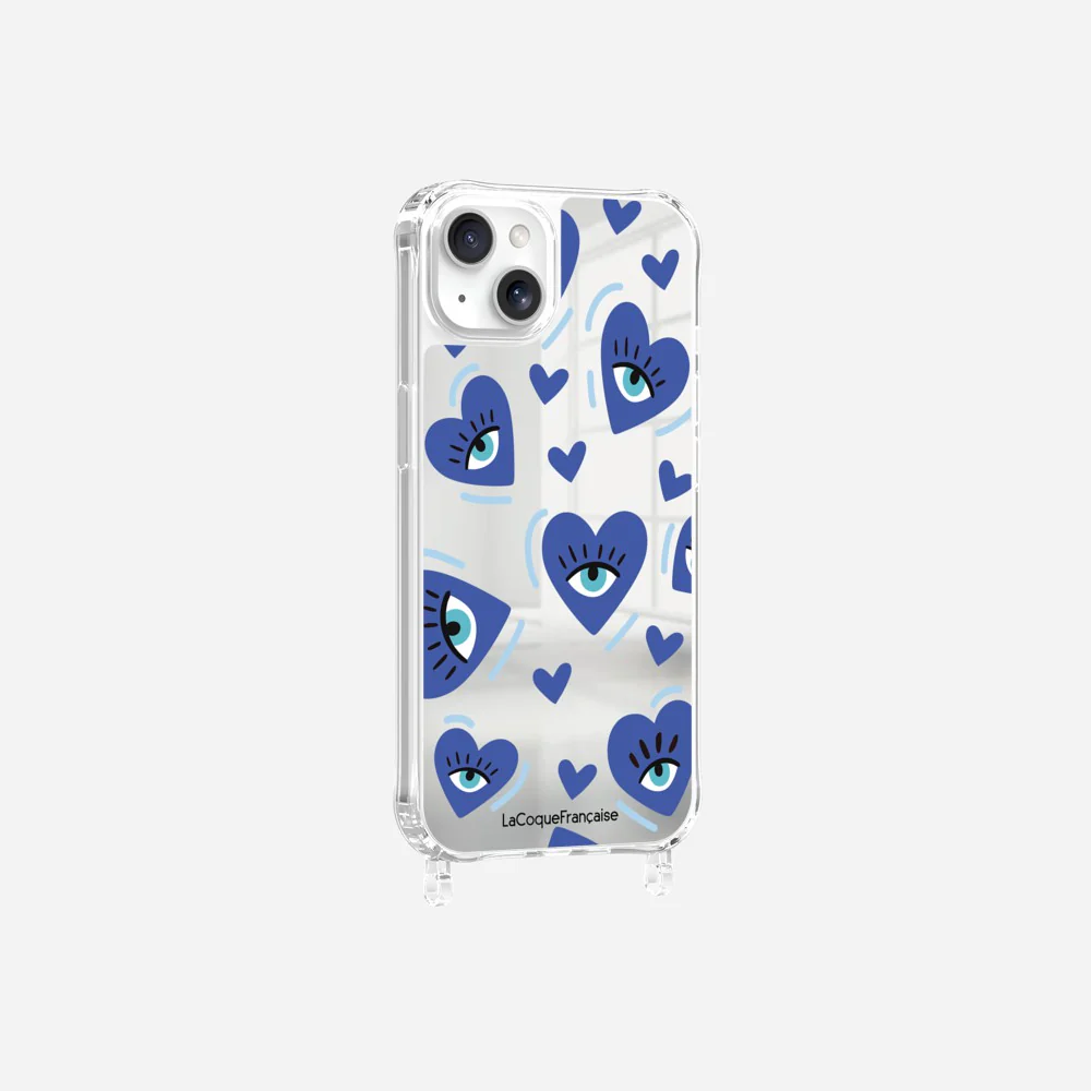 Coque Anneaux Miroir Imprimee Yeux D'amour Bleu - Image 13