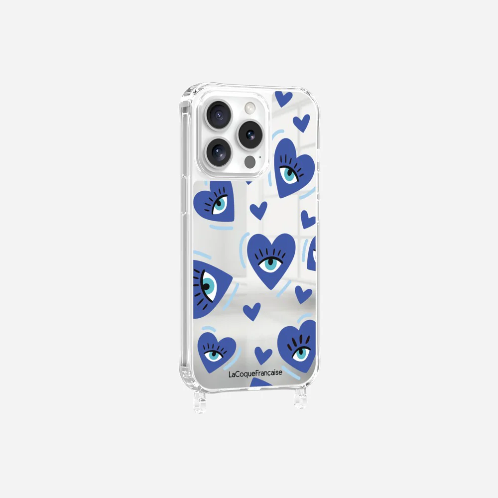 Coque Anneaux Miroir Imprimee Yeux D'amour Bleu - Image 14