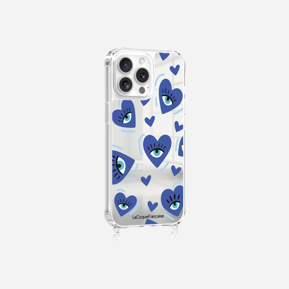 Coque Anneaux Miroir Imprimee Yeux D'amour Bleu - Image 15