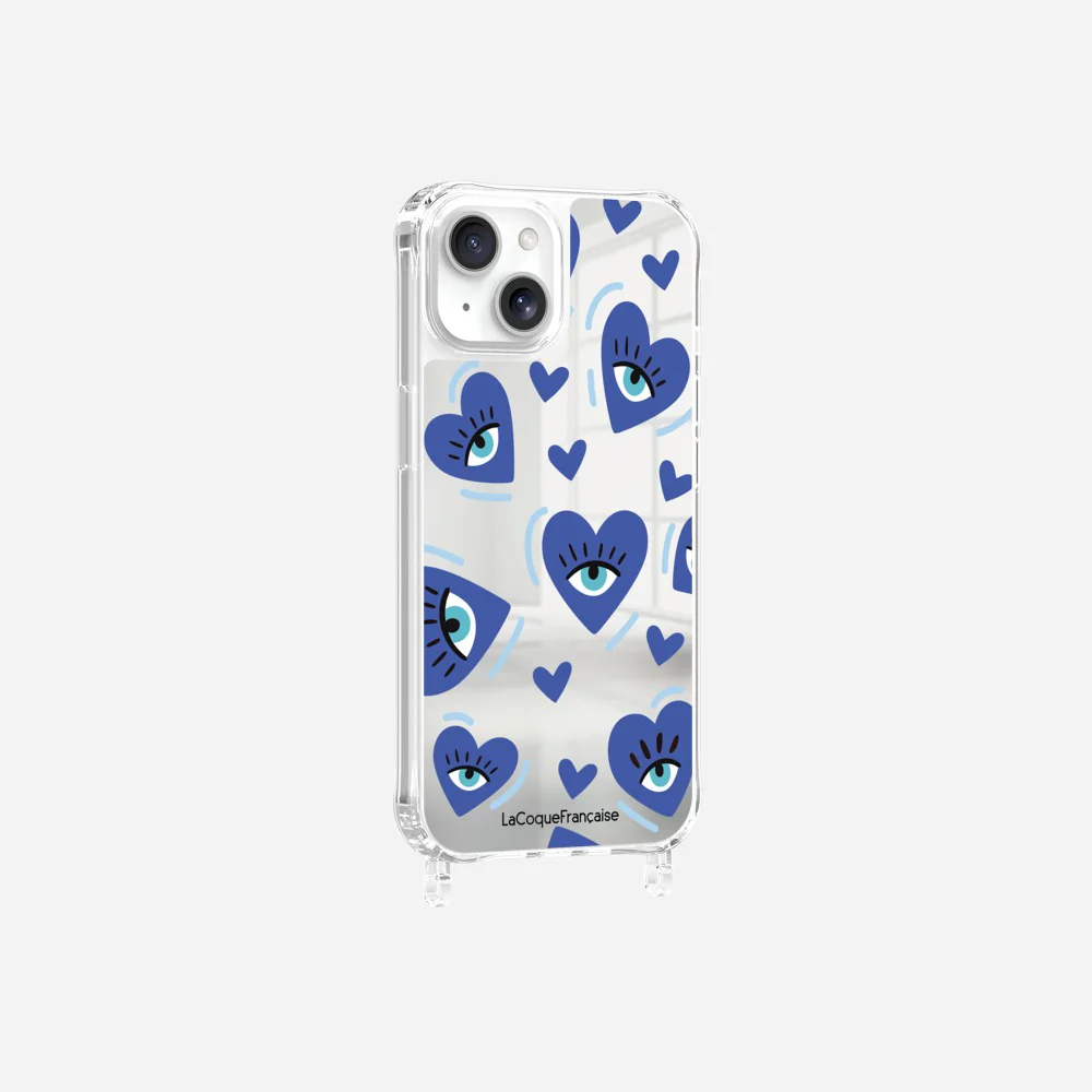 Coque Anneaux Miroir Imprimee Yeux D'amour Bleu - Image 16