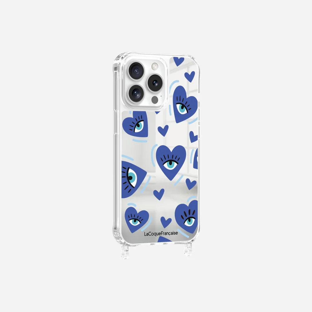Coque Anneaux Miroir Imprimee Yeux D'amour Bleu - Image 18