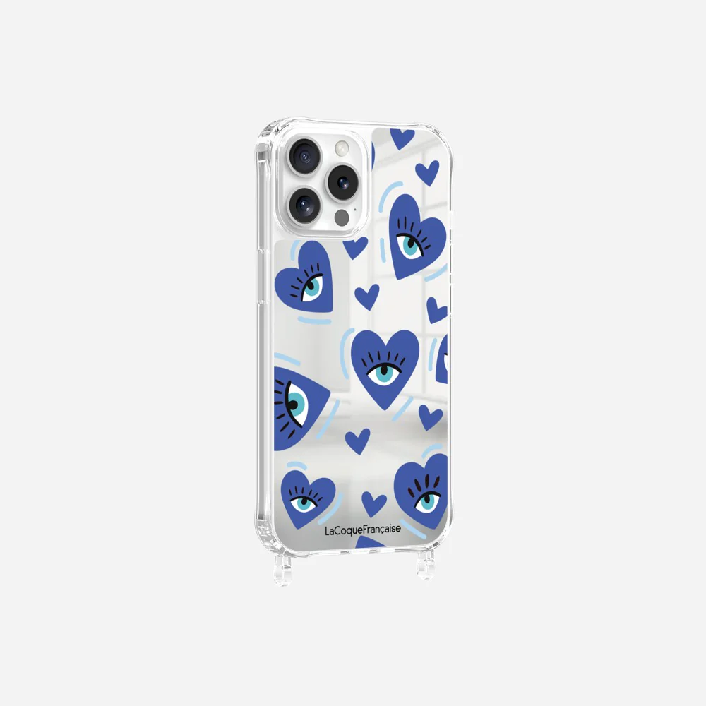 Coque Anneaux Miroir Imprimee Yeux D'amour Bleu - Image 19