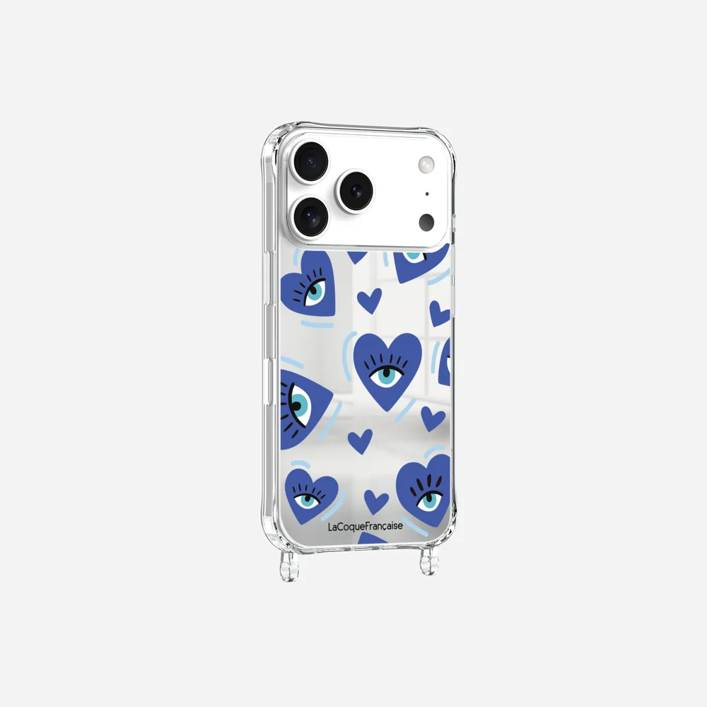 Coque Anneaux Miroir Imprimee Yeux D'amour Bleu - Image 3