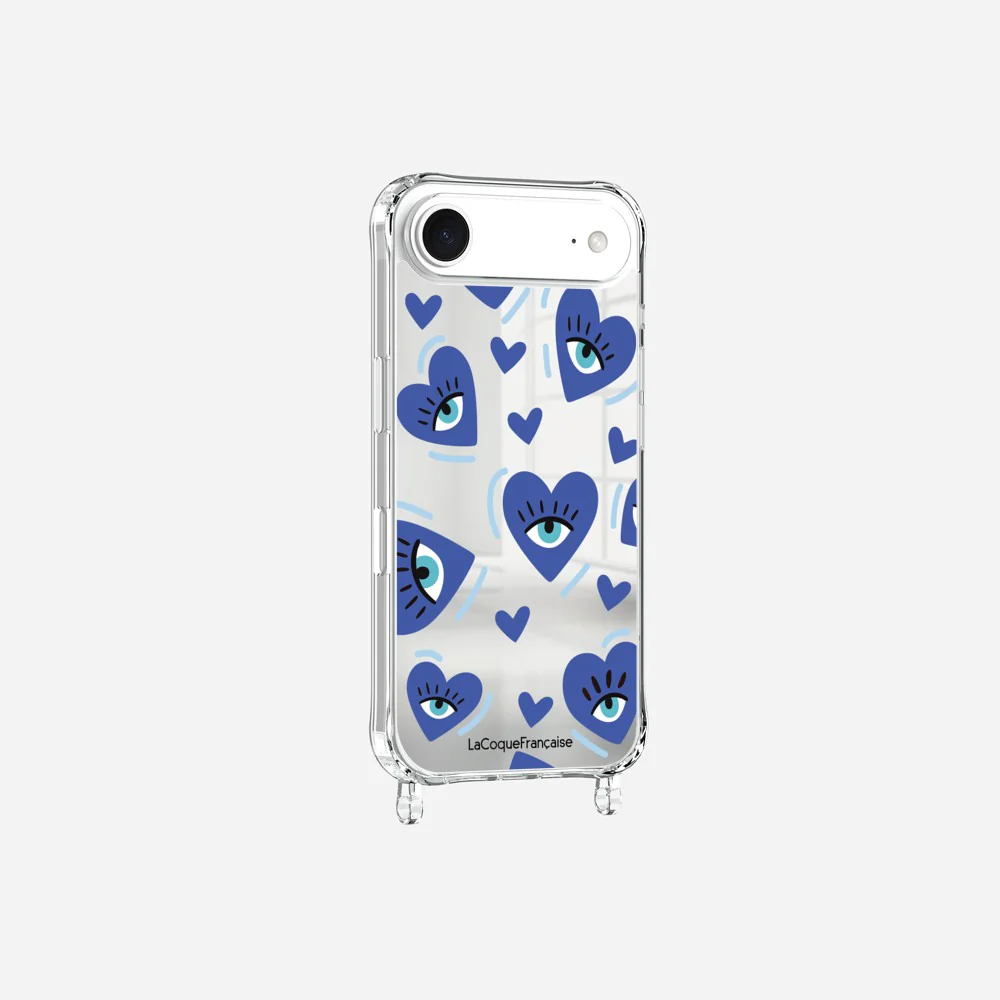 Coque Anneaux Miroir Imprimee Yeux D'amour Bleu - Image 4