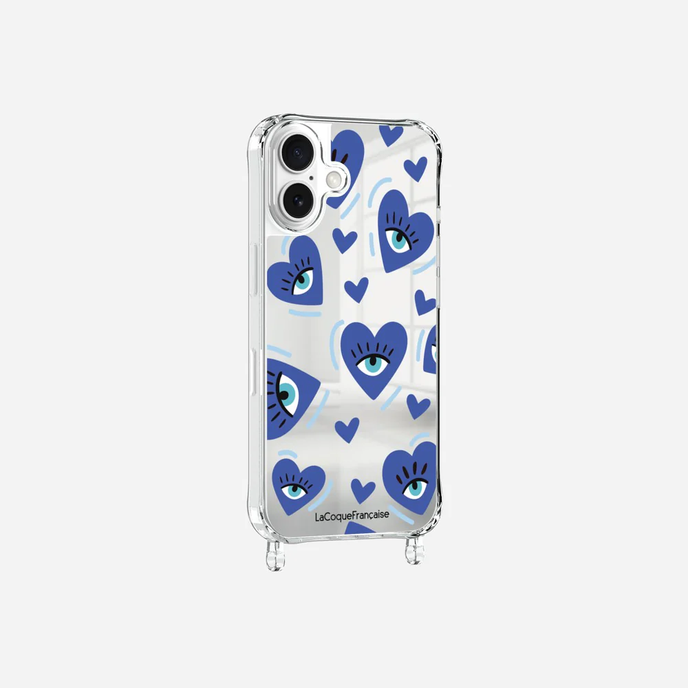 Coque Anneaux Miroir Imprimee Yeux D'amour Bleu - Image 5