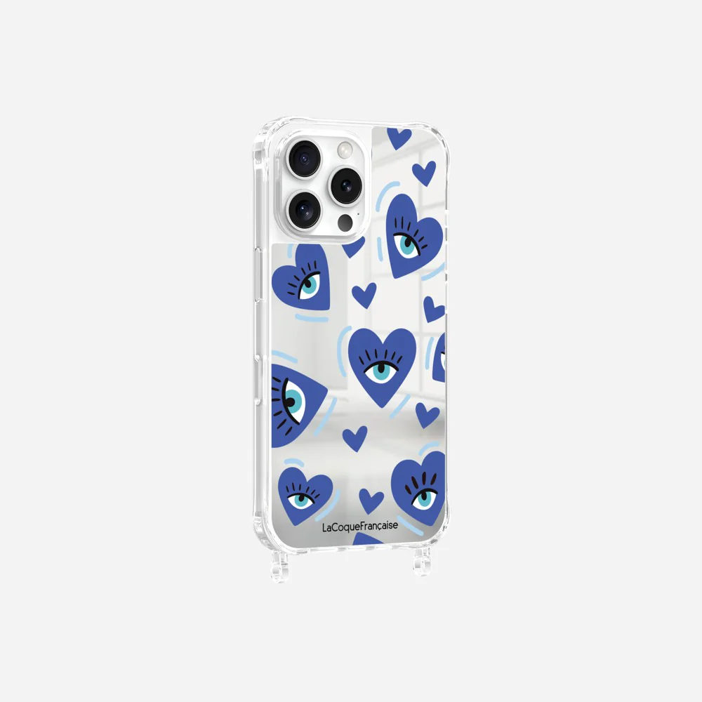 Coque Anneaux Miroir Imprimee Yeux D'amour Bleu - Image 7