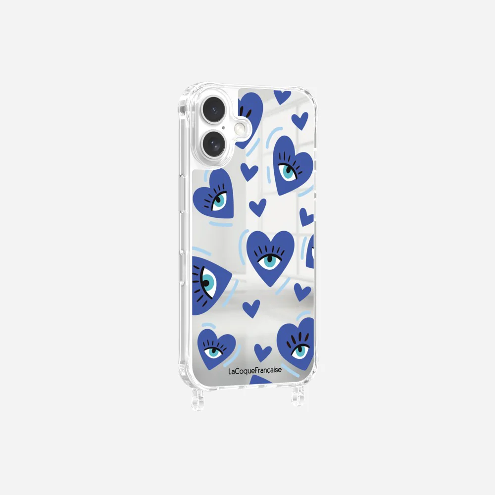 Coque Anneaux Miroir Imprimee Yeux D'amour Bleu - Image 8