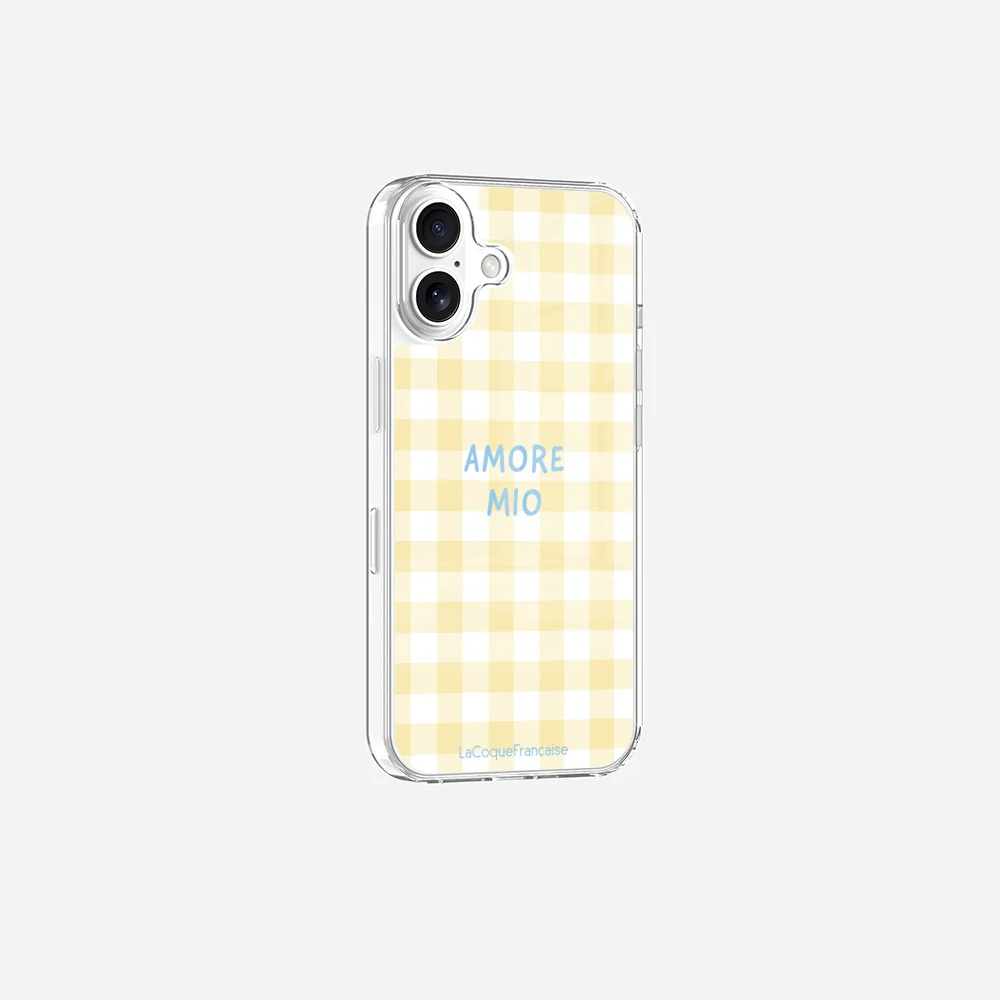 Coque Sans Anneaux Imprimee Amore Mio Vichy Jaune - Image 7