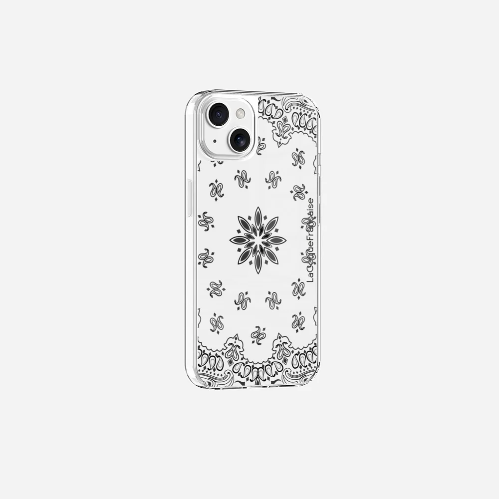 Coque Sans Anneaux Imprimee Bandana Blanc - Image 10