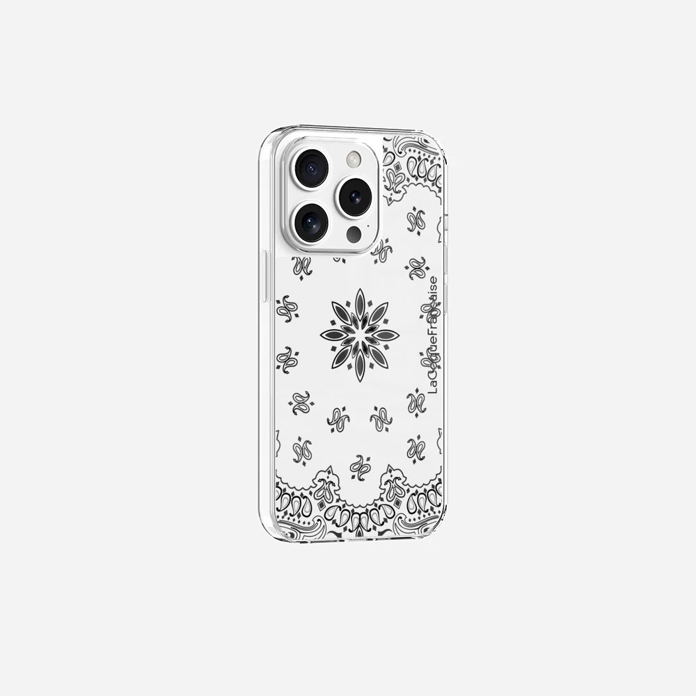 Coque Sans Anneaux Imprimee Bandana Blanc - Image 11